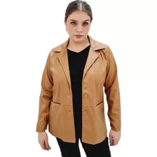 Blazer Mujer Cuerina Eco Cuero Talles Grandes Julitabaires