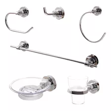 Combo Aqualaf De Accesorios Para Baño - Napoli - 6 Piezas