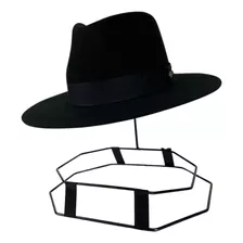 Chapéu Social Cury Original Indiana Jones Preto Aba 7 Copa 9