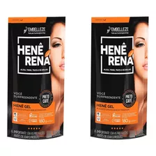 Hene Em Gel Rená Preto Café 02x180gr Pouch Embelleze