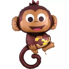 1pz Globo Metálico Feliz Monkey Chango Super 25in P06