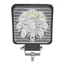 Par Mini Farol Milha Auxiliar Quadrado 27w 9 Led Universal 