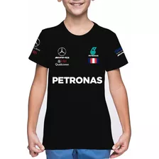 Camiseta/camisa Infantil Lewis Hamilton 44 Mercedes - F1