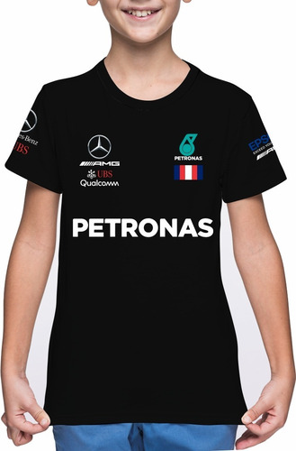 Camiseta/camisa Infantil Lewis Hamilton 44 Mercedes - F1