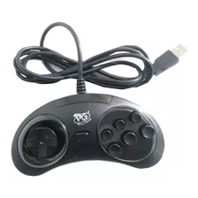 Controle Usb Modelo Sega Mega Drive P/ Pc Notebook Raspberry