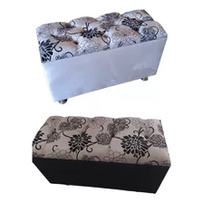 Banqueta Baúl Con Estampado 