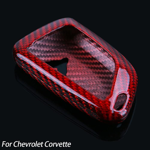 Carbon Fiber For Chevrolet Corvette C8 Key Fob Case Cover 20 Foto 4