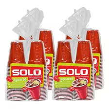 Solo Cup Company Red Squared Plastic Party, 18 Onzas, 200 U.