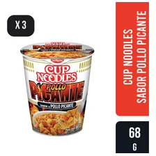 Cup Noodles Sabor Pollo Picante 68 Gr Pack X3 Unidades