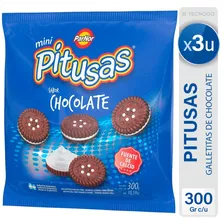 Galletitas Pitusas Chocolate Mini Galletas Dulces - Pack X3