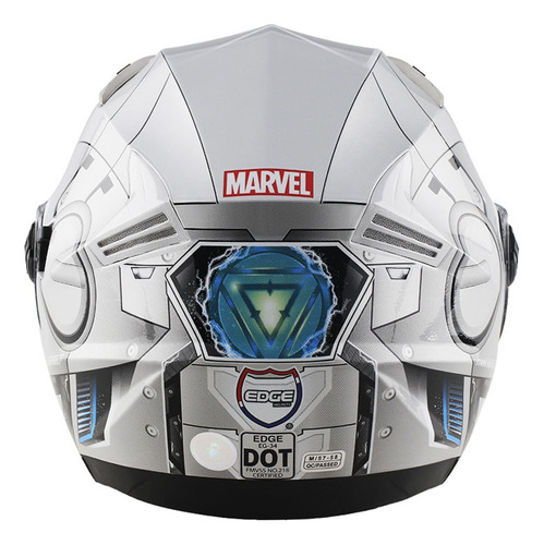 Casco Semi Integral Iron Man Edge Certificado Marvel Moto Foto 9