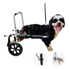 Cadeira De Rodas P/ Cão Cachorro Pequeno Porte De 3,5 A 7kg Cor Aluminio Brilhoso