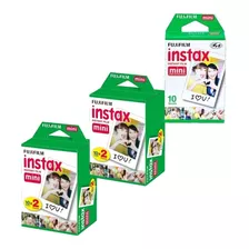 Rollo Film Fujifilm Instax Mini Marco Blanco X5 Unidades