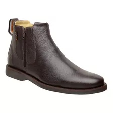 Bota Country Masculina Couro Zíper Lateral Zebu 62070