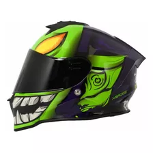 Casco Xsports V151 Marbel Green Goblin + Visor Negro