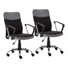 Silla Oficina Ejecutivo P/escritorio C/ruedas Ergonomica X 2