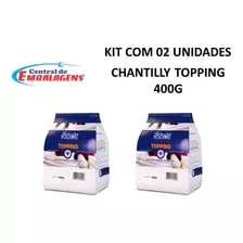 Topping Chantilly 400g Selecta Duas Rodas Kit C/ 02 Unidades