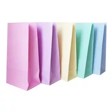 Bolsitas Golosineras De Papel Colores Pastel X50 Surtidos