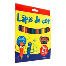 Lapis De Cor Escolar Gatte Kids Hexagonal C/ 24 Cores