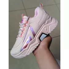 Zapatillas Urbanas Para Mujer Color Rosa