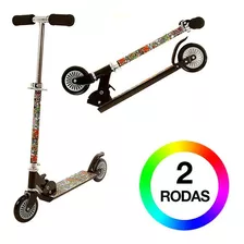 Patinete Infantil Para Meninos De Metal Cor Preto 2 Rodas