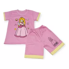 Hermoso Conjunto De Playera Y Short De La Princesa Peach