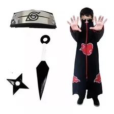 Cosplay Manto Akatsuki Itachi Kunai Naruto Bandana A02