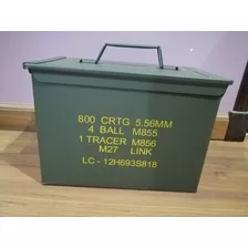 Caja Porta Municiones Del Ejército De Eeuu 