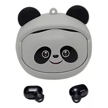 Audífonos In-ear Inalámbricos Diseño Animales Bluetooh Color Panda Blanco