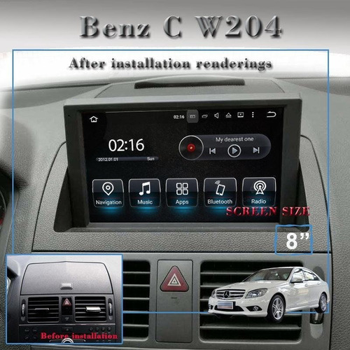Mercedes Benz Clase C 2008-2011 Android Gps Wifi Radio Touch Foto 10