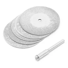 Kit 5 Discos 50mm Diamantados Corte Micro Retifica Dremel 