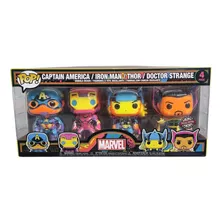 Funko Pop! Marvel Black Light 4 Pack 