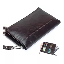 Negocio Cartera Hombre Porta tarjetas múltiple Piel genuina