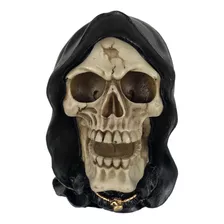 Crânio Caveira Morte Em Resina Halloween Estatuetas Decorativas Cor N/a