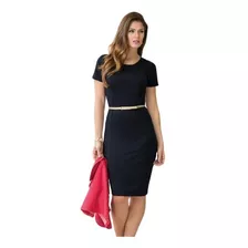 Vestido Feminino Adulto Tubinho Midi Moda Evangélica Social