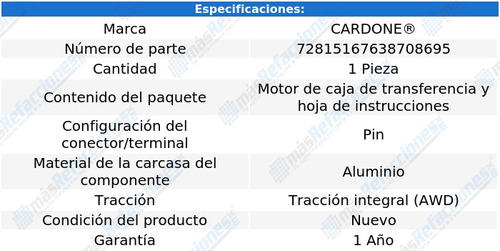 Motor Caja Transferencia Ml320 Awd De 2007 A 2009 Cardone Foto 5