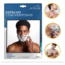 Espelho Quadrado 14 Cm Com Ventosa Banheiro Box Maquiagem