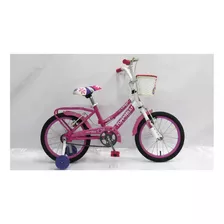 Bicicleta Tomaselli Lady Para Niños Rodado 14 Con Accesorios Color Fucsia