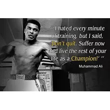 Pòsters Muhammad Ali Poster Quote Boxing Black History Mont