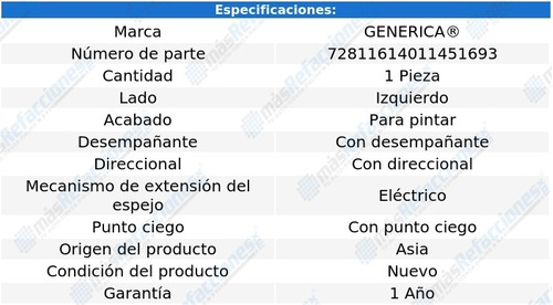 Espejo Izquierdo Elect Tucson De 2016 A 2019 Genrica Foto 2