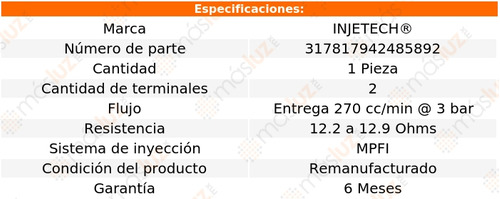 1) Inyector Combustible Grand Cherokee V8 5.9l 98 Injetech Foto 4