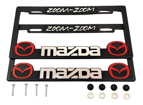 Porta Placas Mazda Auto Camioneta Cubre Pijas Kit #48 Foto 7