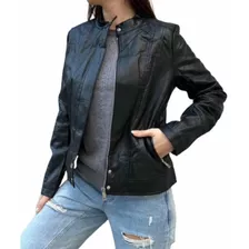 Campera Eco Cuero Negro Talle M, Muy Linda