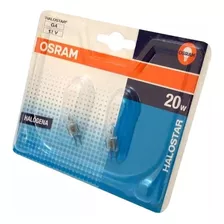 Lâmpada Halógena Bi-pino 12v X 20w G4 Halostar Osram C/ 2un. Cor Da Luz 2800k