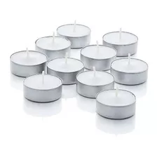 Velas De Noche Blancas 50 Unidades Con 50 Latas Hornillo 