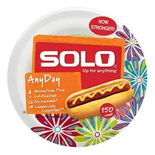 Solo Anyday 8.5 Platos De Papel, Medianos, Impresos, Megapaq