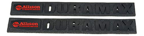 Emblema Duramax De Allison Duramax, 2 Unidades, Color Negro Foto 3