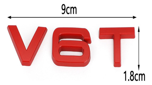 Emblema V6t Para Audi A1 A3 A4 A5 Q3 Q5 Q7 S6 S7 S8 S4 Foto 5