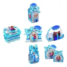 Kit Personalizados Festa Frozen 29 - 30 Cxs + Topo Bolo