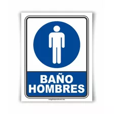 Señalamiento Letrero Baños Hombre 20x25